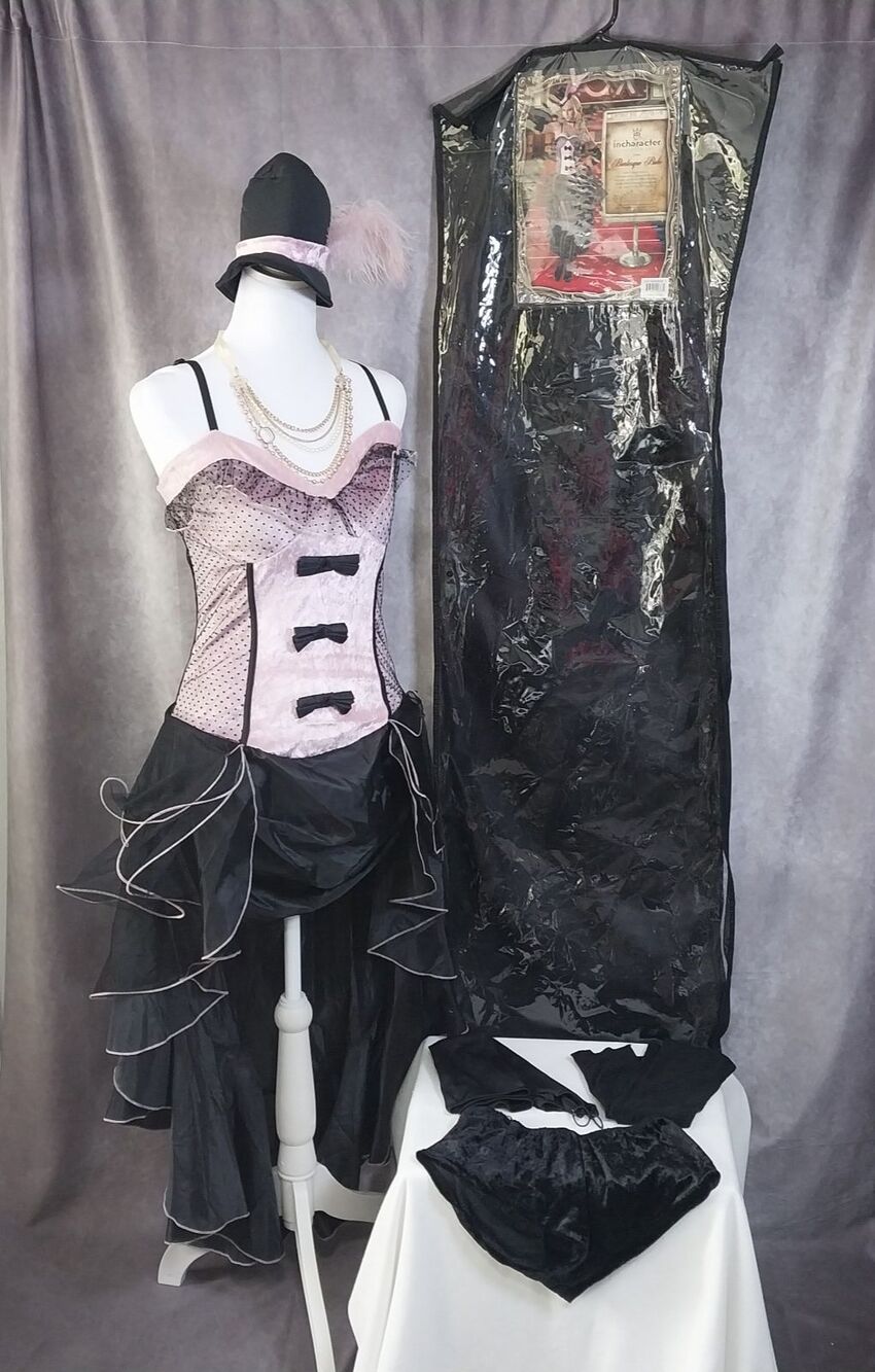 InCharacter Burlesque Babe Adult Costume Showgirl Size Small Complete Set